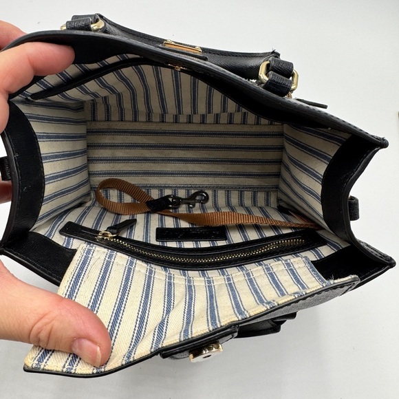 Dooney & Bourke Black Saffiano Leather  Handbag K11092620 - Picture 5 of 14